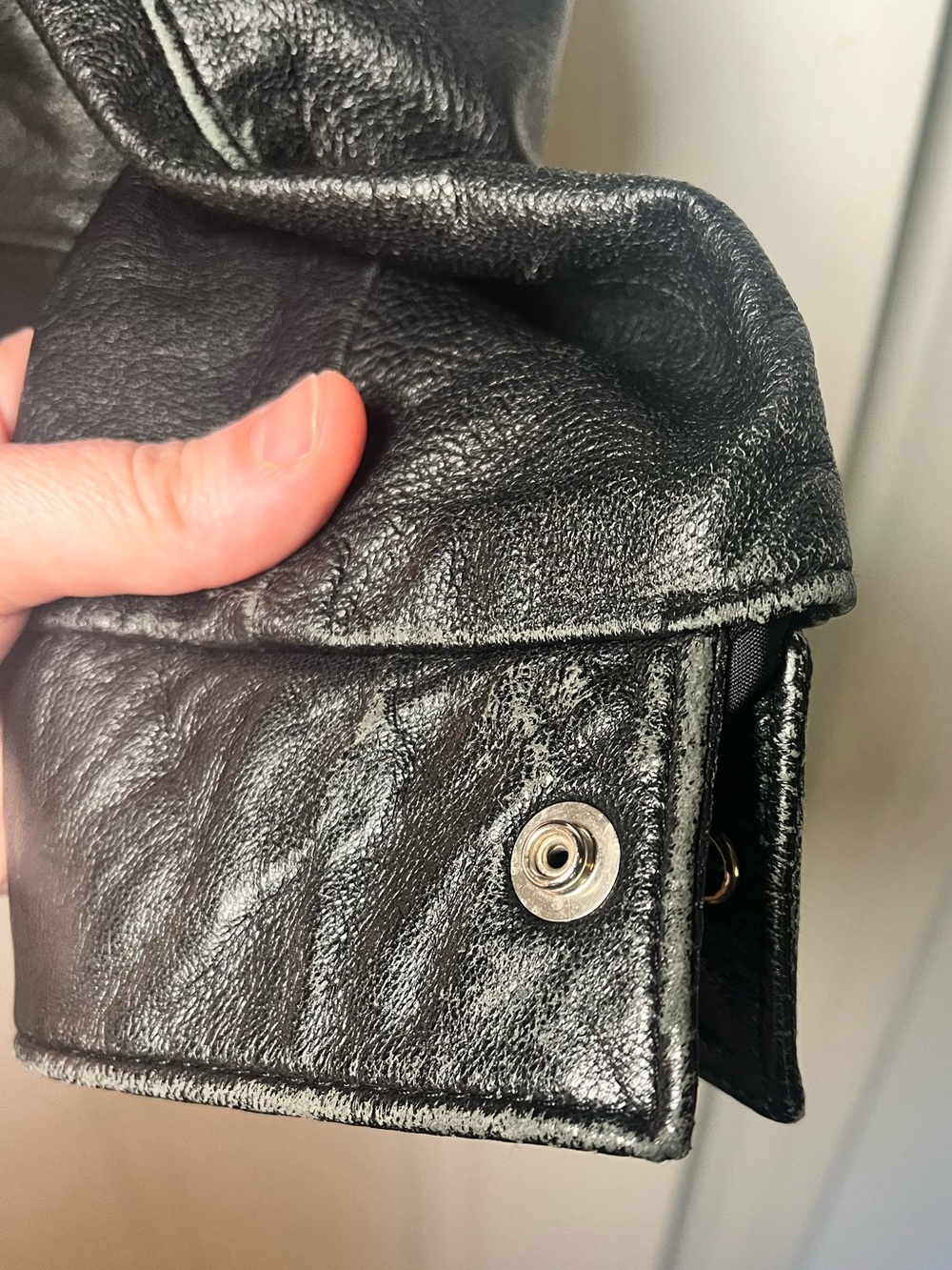 Vintage Roots Canada Black Pebbled Leather Jacket Zip Y2K - Picture 5 of 13